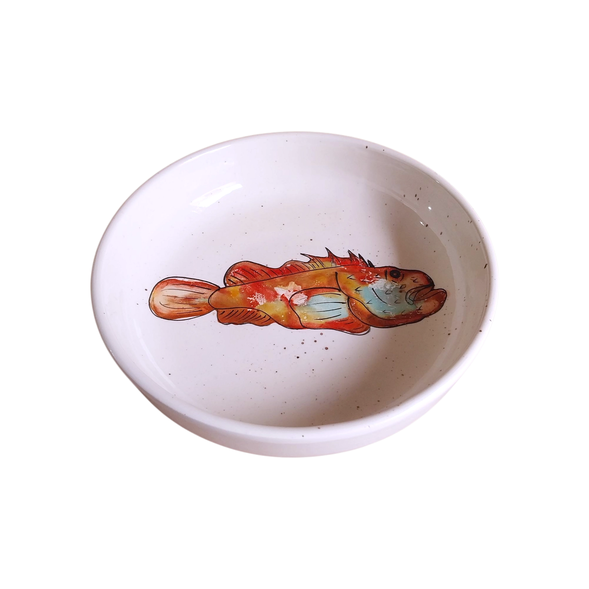 Ensaladera de 23 cm con dibujo de cabracho rojo