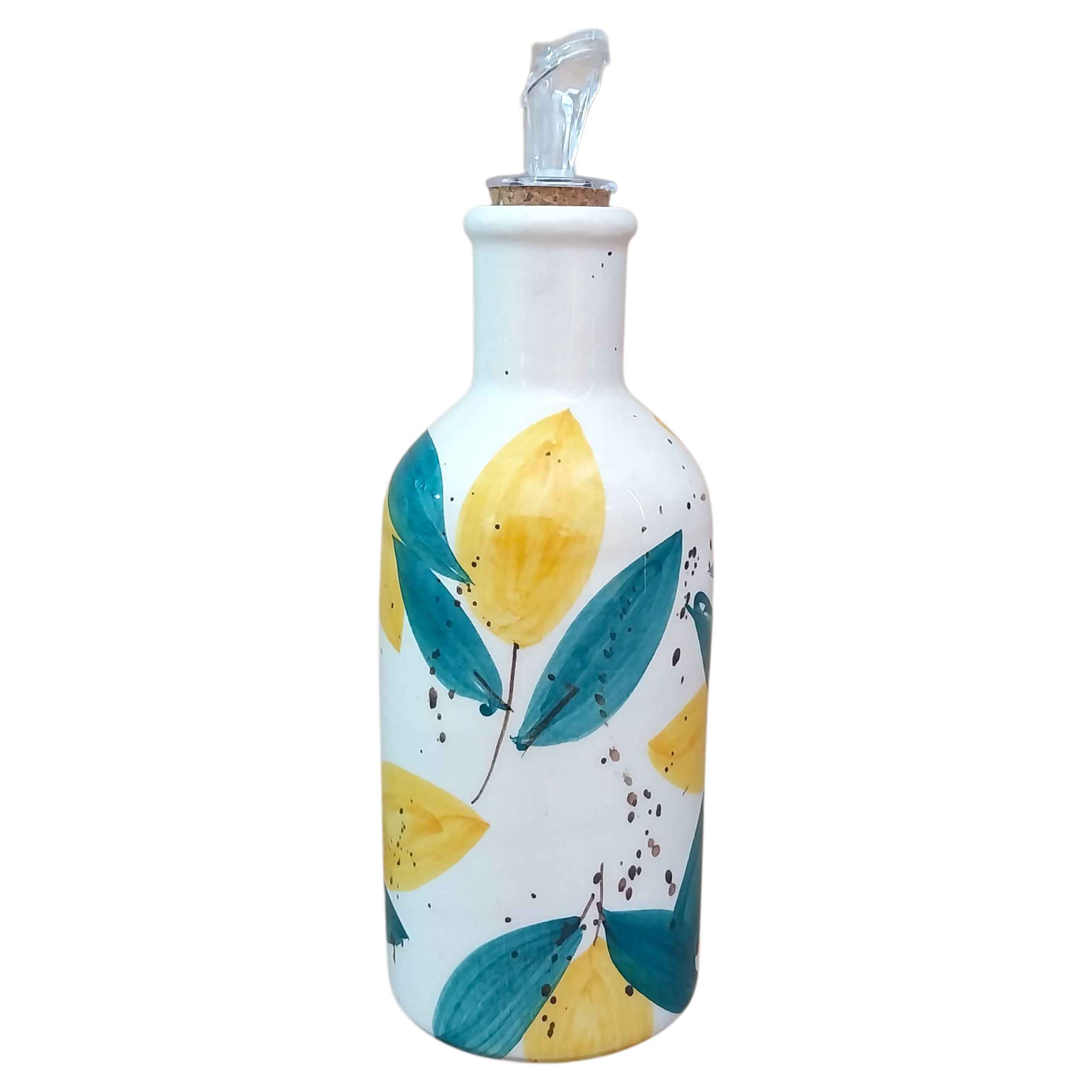 Aceitera de Cerámica con Diseño de Limones
