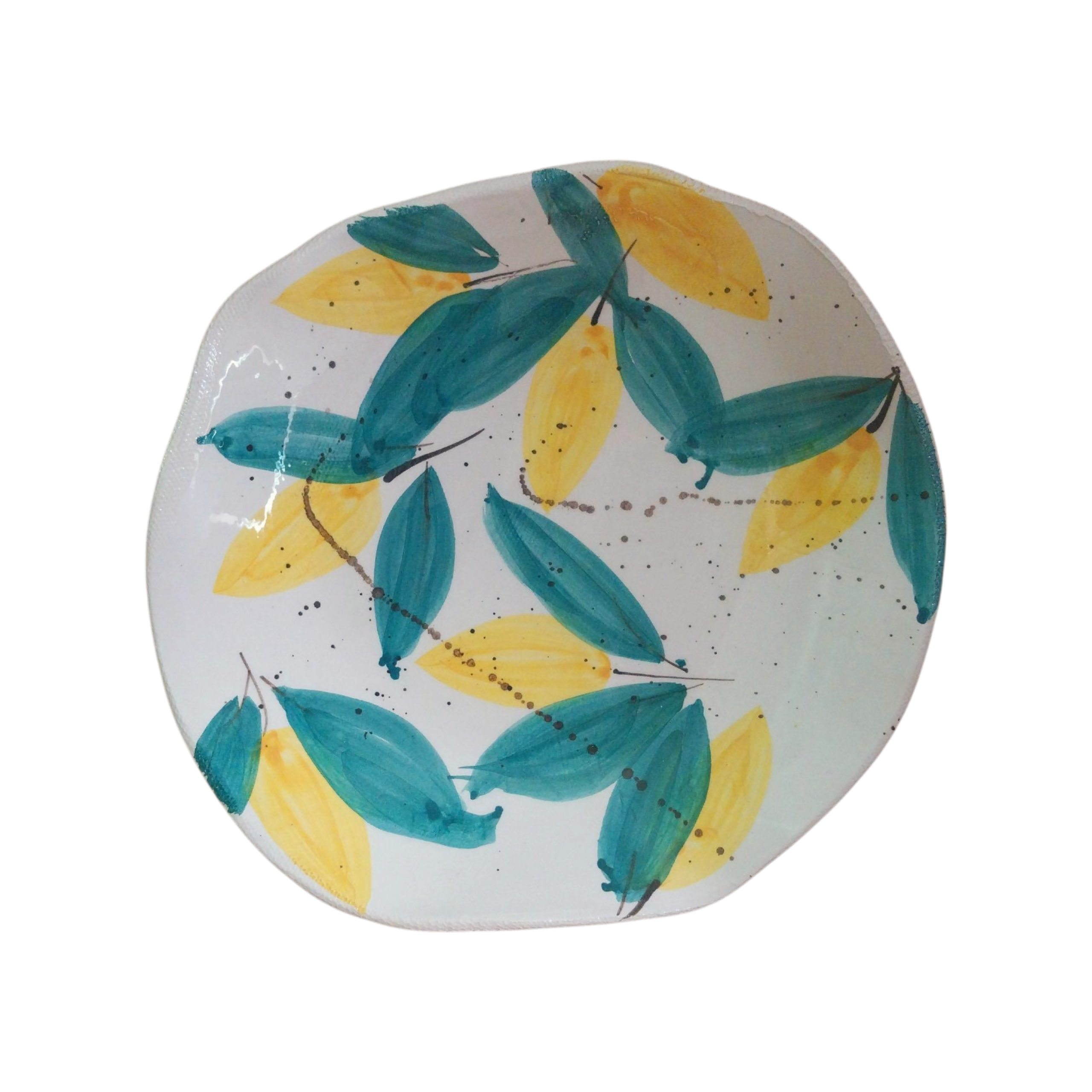 Plato pequeño irregular con limones